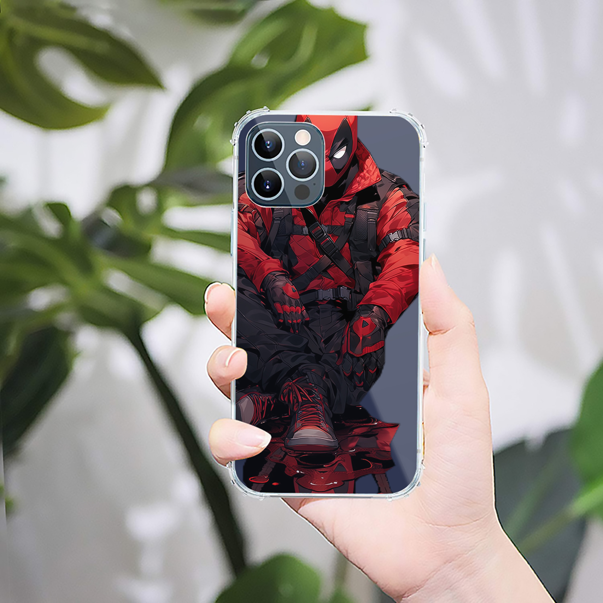 （画像用） Deadpool デッドプール 【iPhone 12シリーズ対応】透明スマホケース（クリアソフトケース）